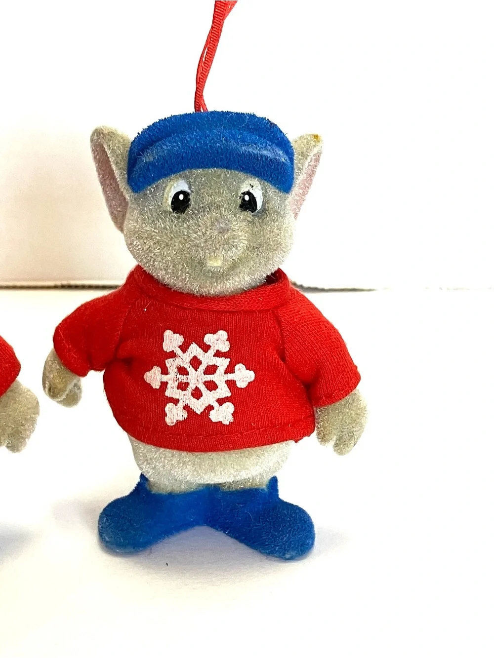 Disney 1990 Rescuers Down Under Bernard Flocked Ornaments Set Of  Read